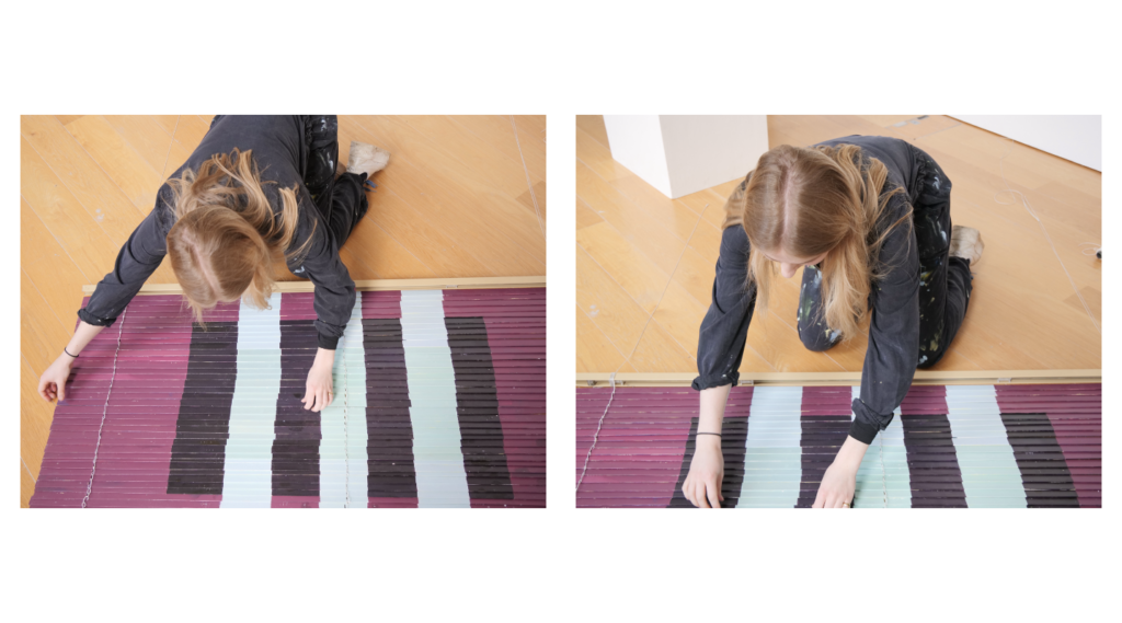 Louise Porritt creating artwork